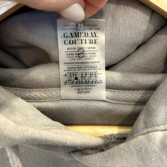 Citadel Bulldogs Gameday Couture Women's side split Hoodie Dress -Gray - Picture 4 of 8